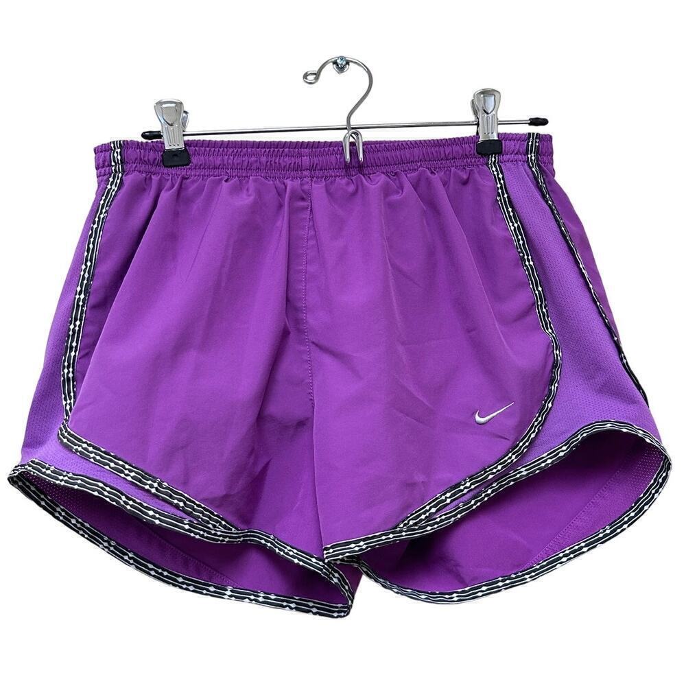 Nike Purple Women's Purple Dri-Fit Elastic Waistband Lined Shorts Size S